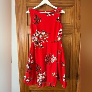 Red Taylor floral dress size 6 women